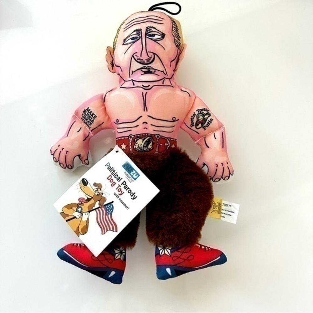 Vladimir Putin Russian President Dog Toy - Fuzzu Political Parody Dog Toy